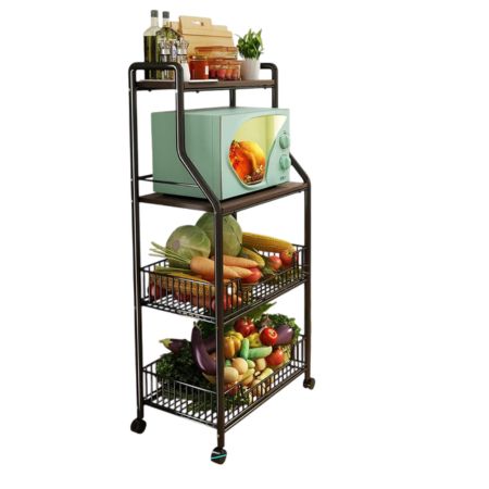 CARRITO ORGANIZADOR X 4 NEGRO METAL A13-060H PX